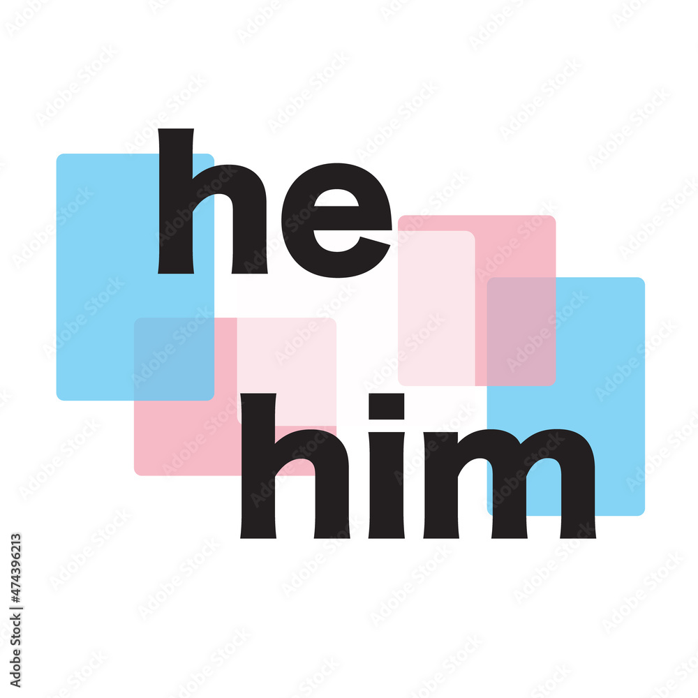Gender Definition Pronoun: he, him on the colorful Trans flag. Shy Enby’s Guide for Cis Trans People. Vector illustration for banner party poster, sticker, cloth t-shirt, website page advertisement Gender Definition Pronoun: he, him on the colorful Trans flag. Shy Enby’s Guide for Cis Trans People. Vector illustration for banner party poster, sticker, cloth t-shirt, website page advertisement