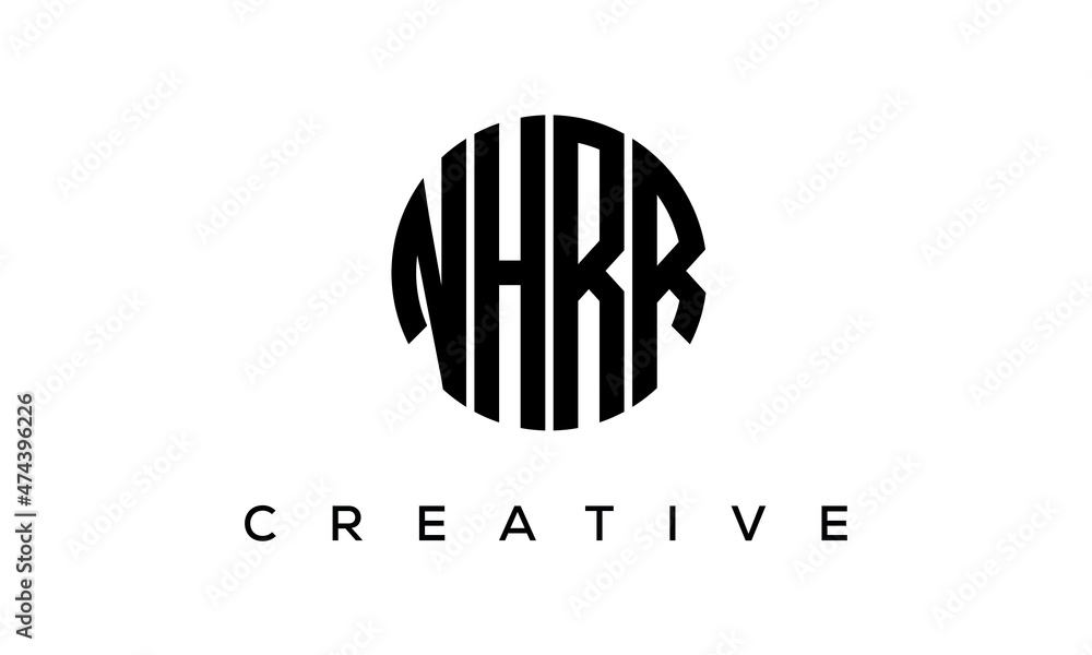 Shield letters NHRR creative logo Shield letters NHRR creative logo
