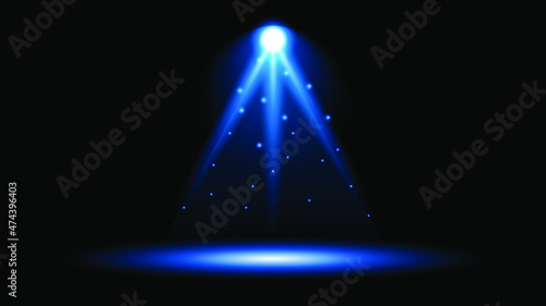 Abstract Dark Background With Beams Rays Lights Flares Flashes Vector Design Style Effect Glow