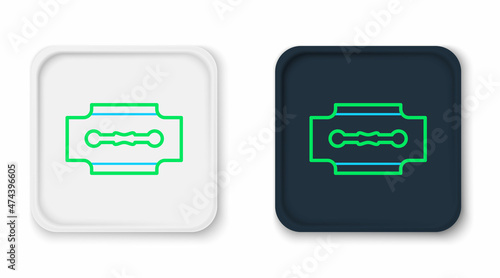 Line Blade razor icon isolated on white background. Colorful outline concept. Vector