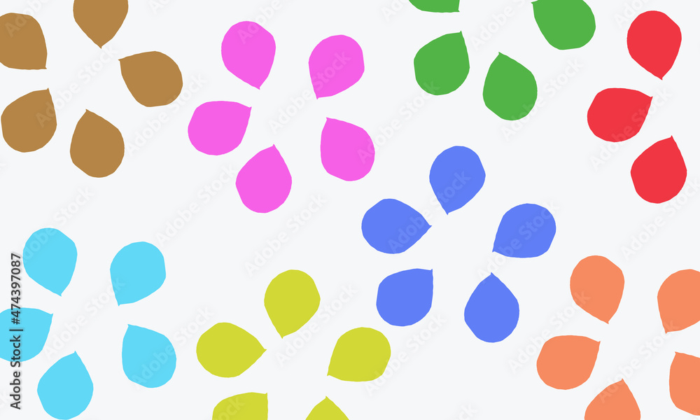 blue background with colorful petals abstract blue background with colorful petals abstract