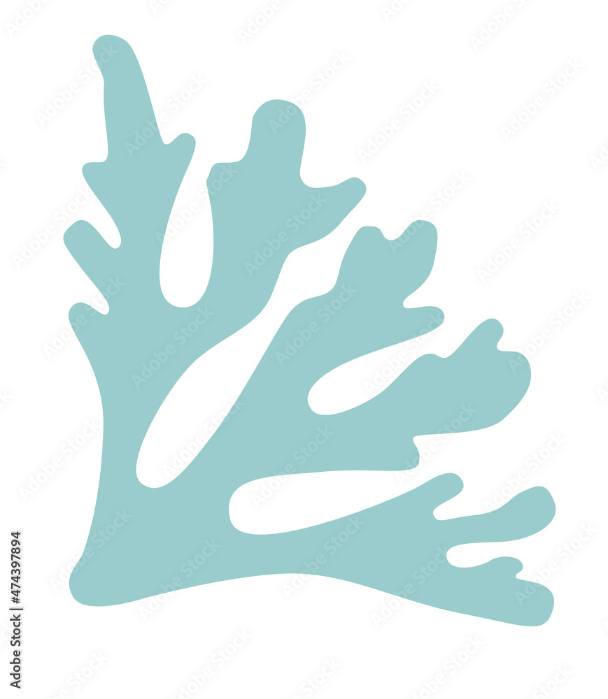 Obraz premium Beautiful blue algae logo inscribed in a triangle