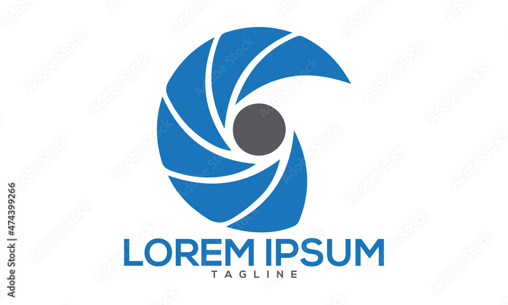 Fototapeta premium Unique camera photography logo Modern and minimalist vector and abstract logo