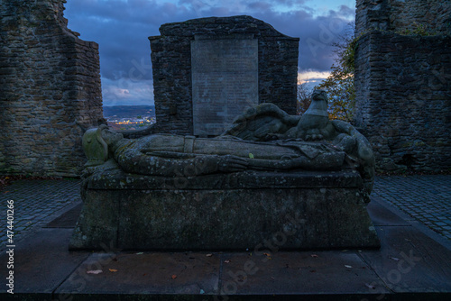 Krieger Denkmal in der Ruine Hohensyburg  photo