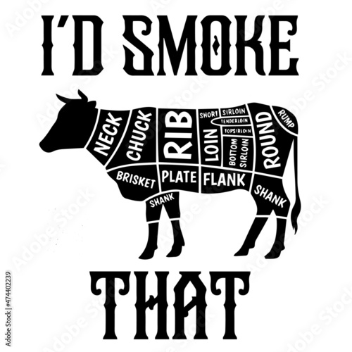 i'd smoke that logo inspirational quotes typography lettering design