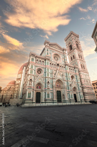 View of "Santa Maria del Fiore" cathedral in Firenze, Tuscany, Italy..