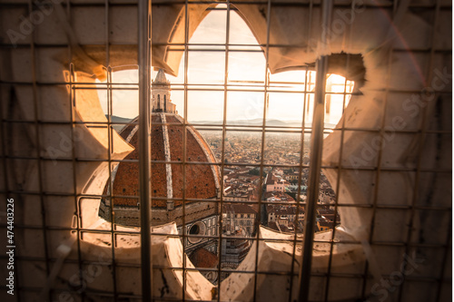 Window view of Santa Maria del Fiore cathedral in Firenze, Tuscany, Italy. photo