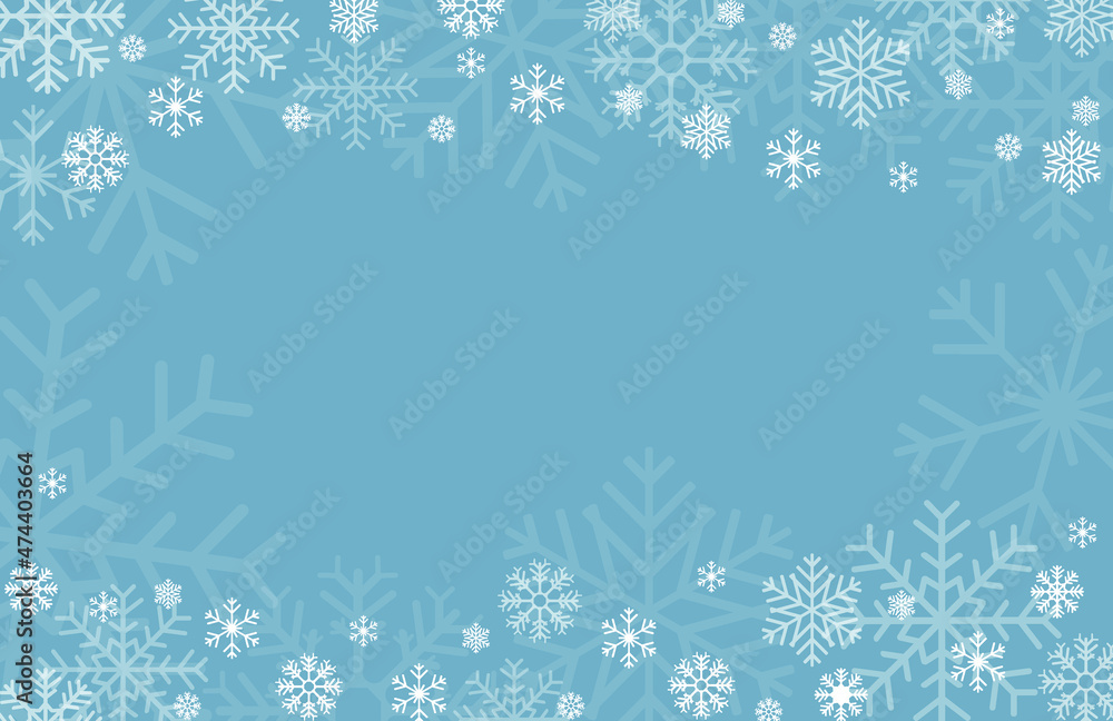 christmas background card with snowflakes