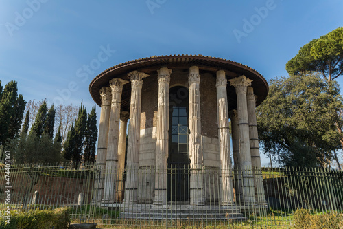 Temple of Hercules Victor in the area of the Forum Boarium, Rome, Italy