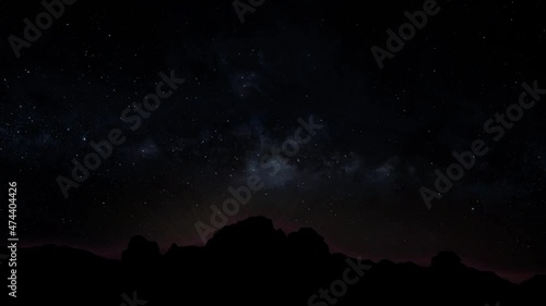 Wallpaper Mural sun rise over mountains silhouette with milky way rotating in the background  Torontodigital.ca