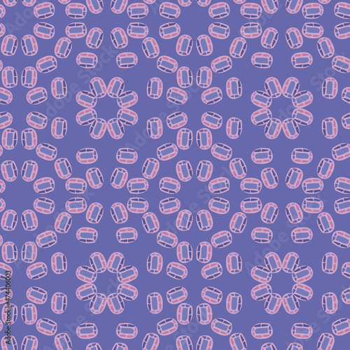 An amethyst jewel ornament seamless vector pattern