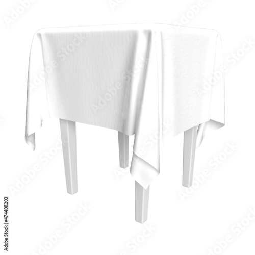 Tisch mit Tischdecke