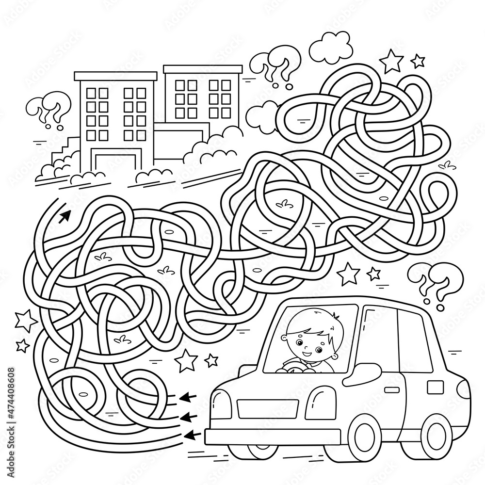 car maze templates