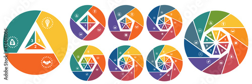 Pie chart for infographics , templates isolated