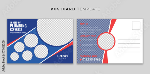 Plumbing Postcard Template Design