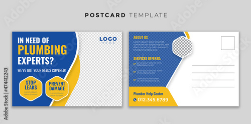 Plumber Service Postcard Template
