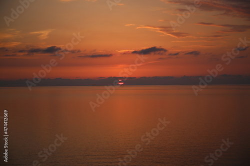 sunset over the sea