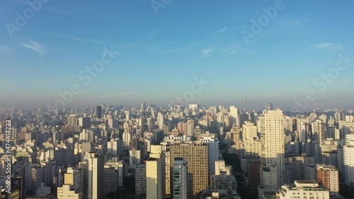 Wallpaper Mural Cityscape of Sao Paulo Brazil. Downtown historic center. Metropolis landscape of landmark city. Buildings and avenues at historic center of city. Torontodigital.ca