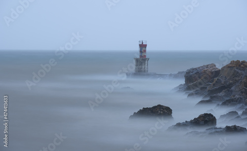 Big waves in Pasaia Donibane, Euskadi coastline