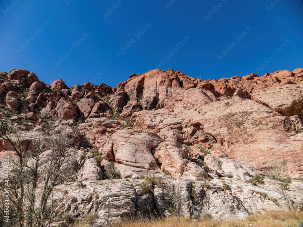 Sunny view of the landscape in Calico Basin Trail