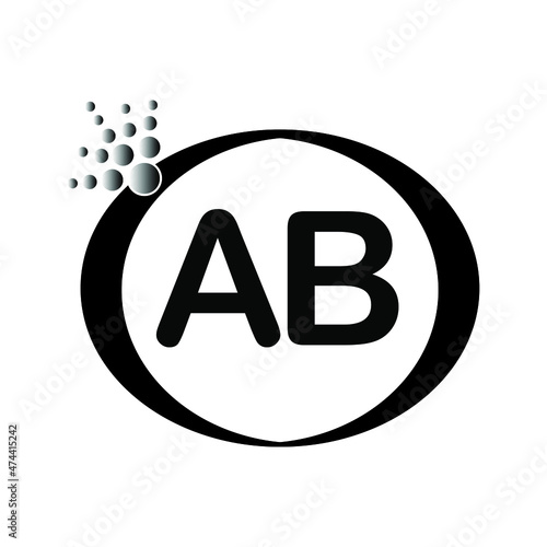 AB letter logo icon vector template on white background creative letter AB icon. AB vector.