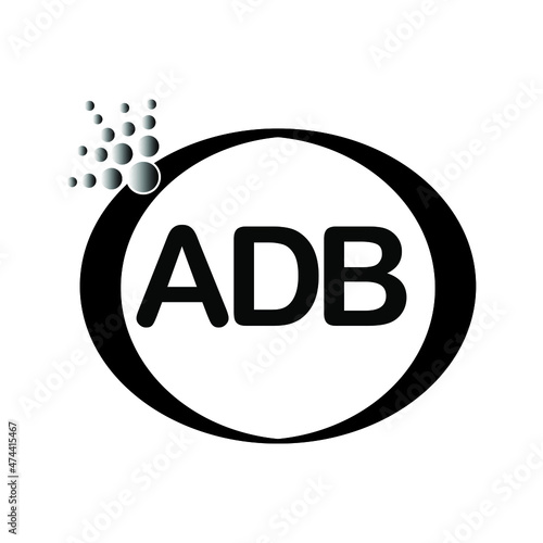 ADB logo icon vector template on white background, creative letter ADB icon. ADB vector.