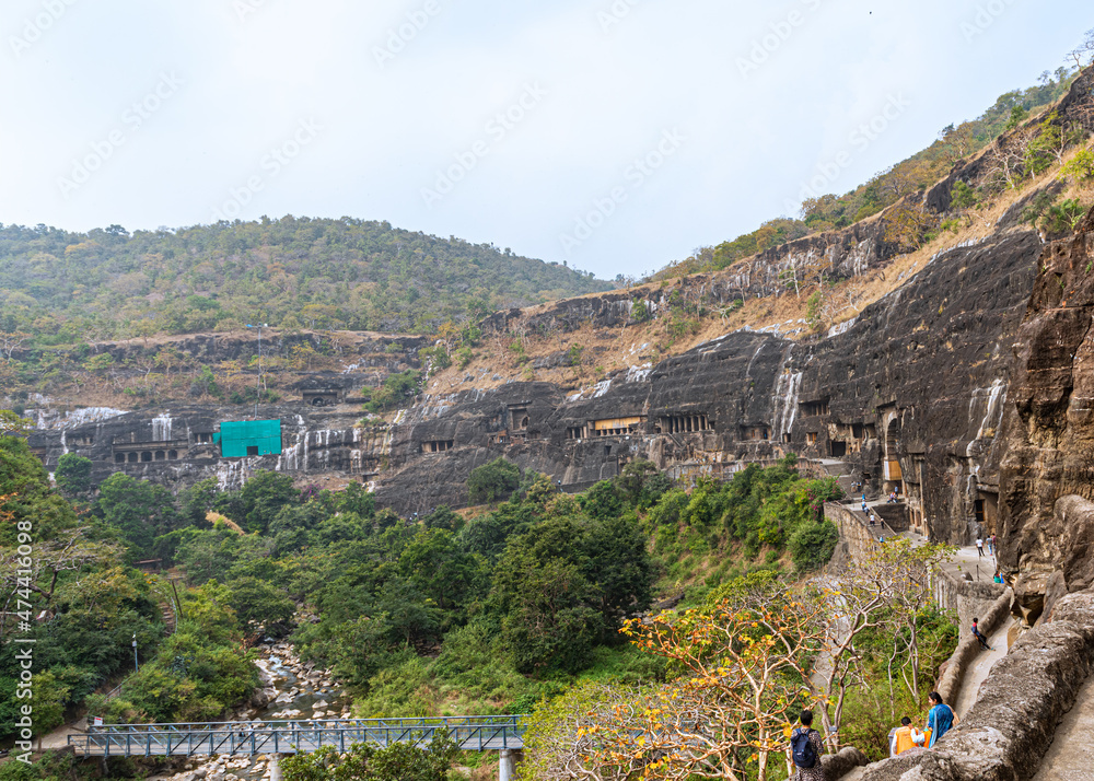 Ajanta caves made in rocks