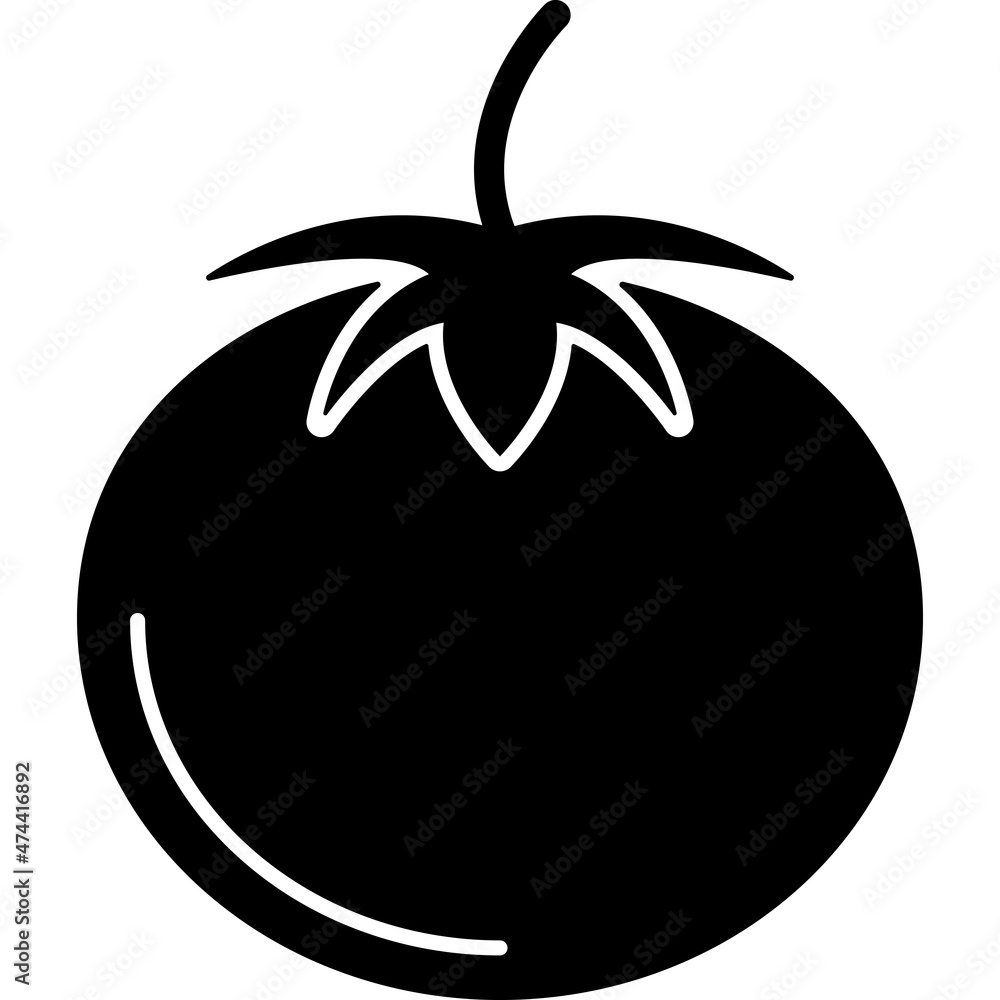 Tomato Glyph Icon Fruit Vector Tomato Glyph Icon Fruit Vector