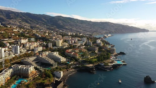 Sao Martinho Aerial view Funchal city in Madeira Portugal photo