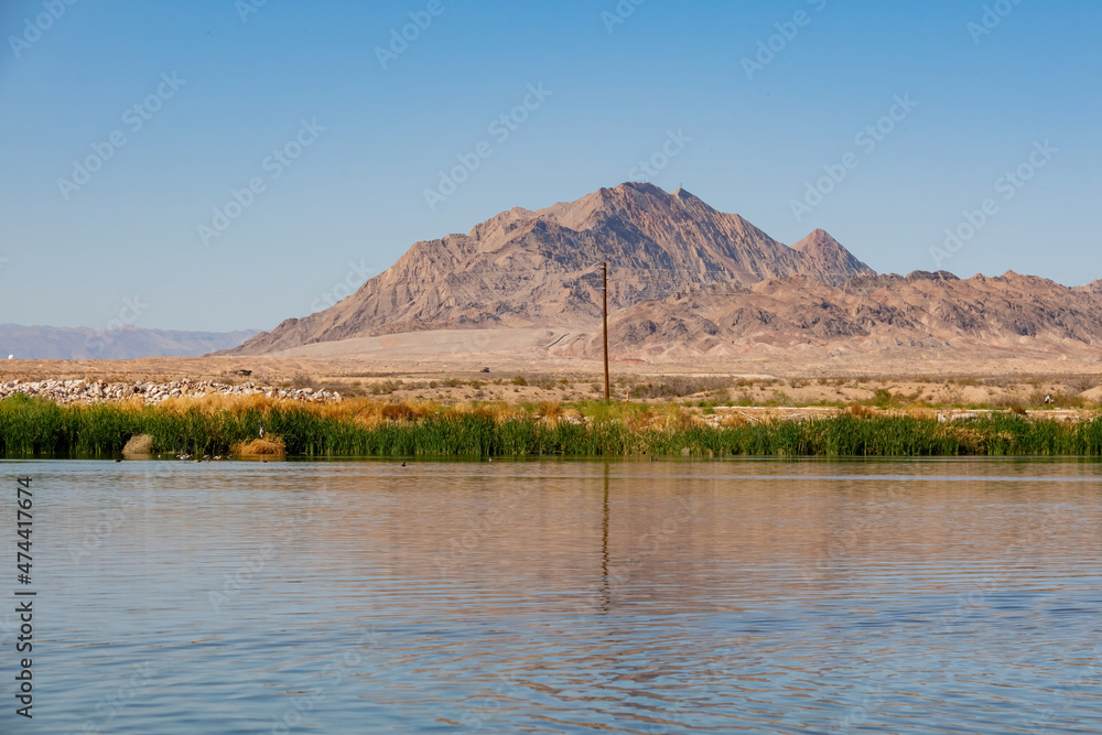 Sunny view of the landscape in Las Vegas Wash