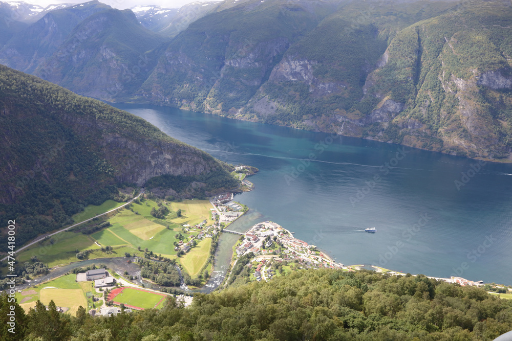 Fototapeta premium Norwegen - Aurlandsvangen / Norway - Aurlandsvangen /