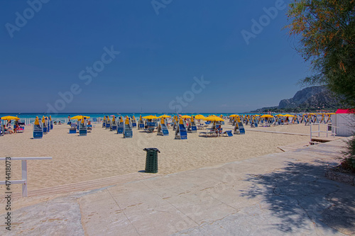 Wonderful view of Mondello Beach (Palermo - Sicily)