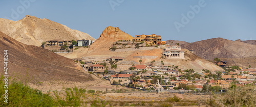 Sunny view of some residence from Las Vegas Wash
