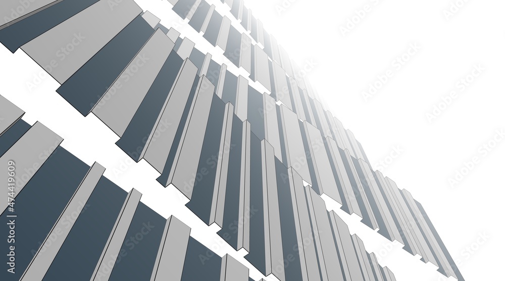 Obraz premium Modern architecture building 3d illustration 