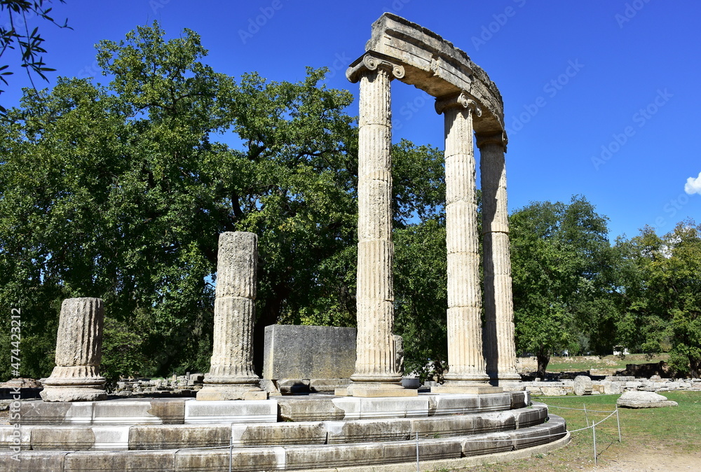 Archaeological Site of Olympia in Greece,the Philippeion Archaeological Site of Olympia in Greece,the Philippeion