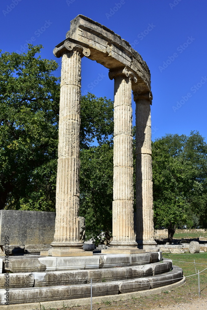Archaeological Site of Olympia in Greece,the Philippeion