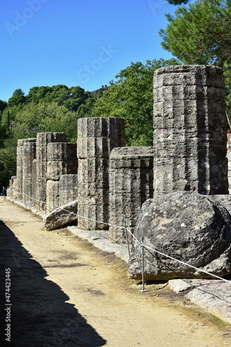 The archaeological site of ancient village Olympia in Greece photo