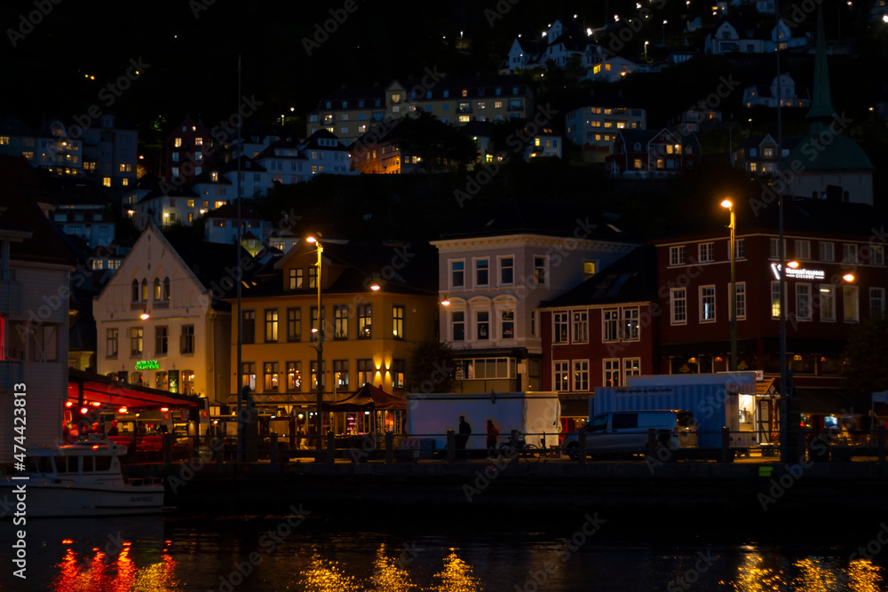 Night life in Bergen city