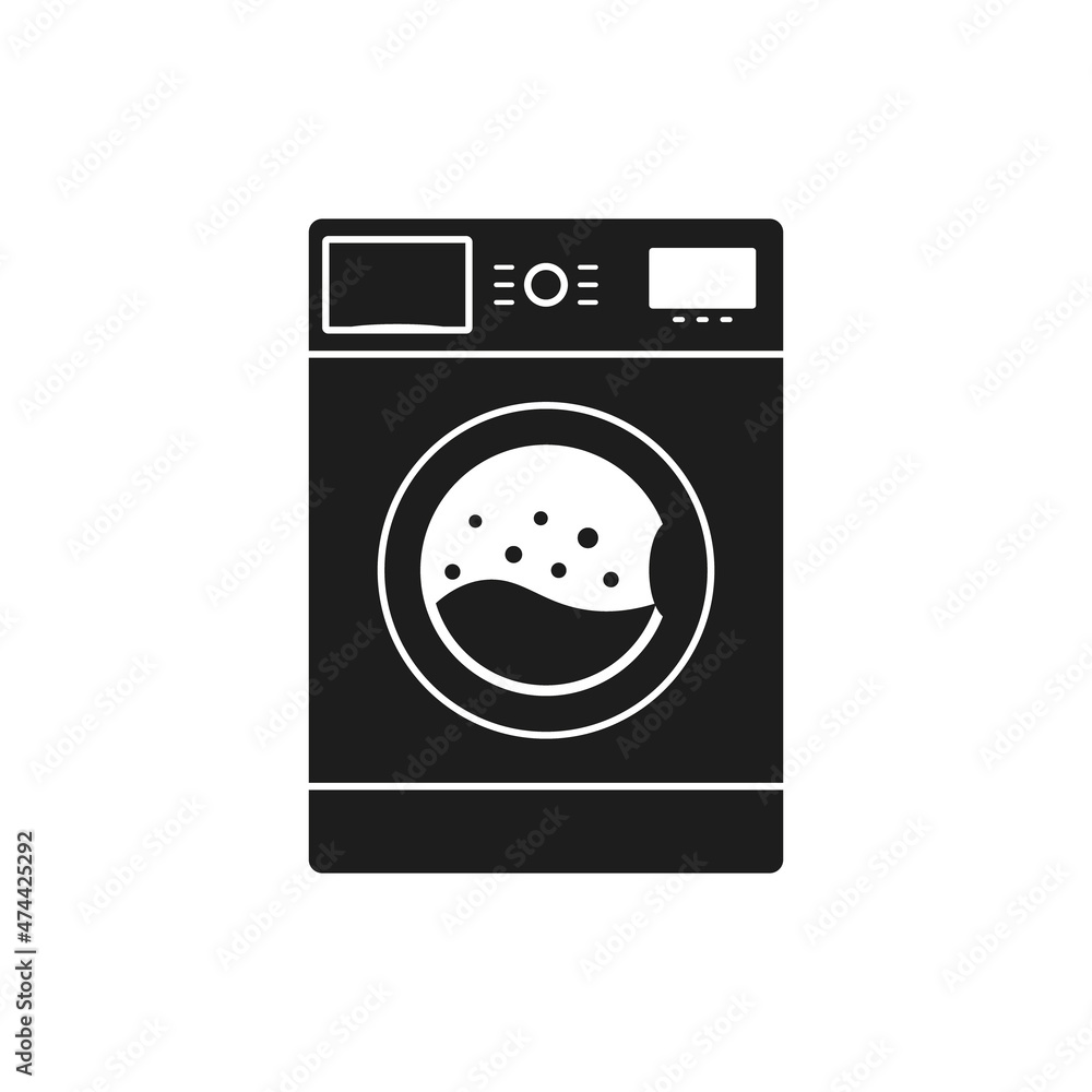 Washing machine icon. Vector Illustration. Flat design. Washing machine icon. Vector Illustration. Flat design.