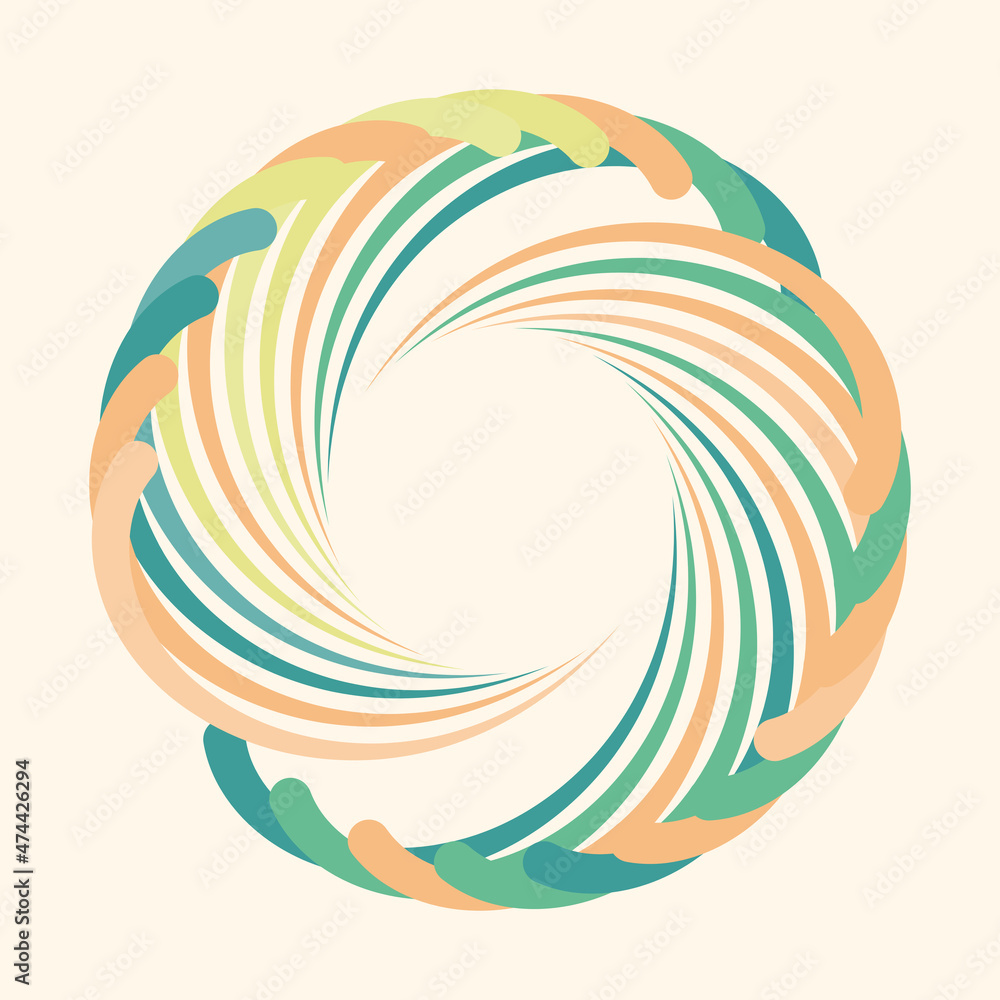 Obraz premium circle swirl shape vector illustration 