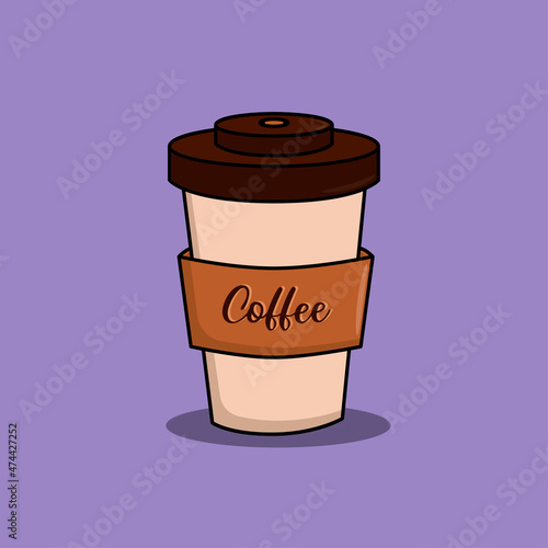 Coffee, cappuccino, cafe. Vector drink