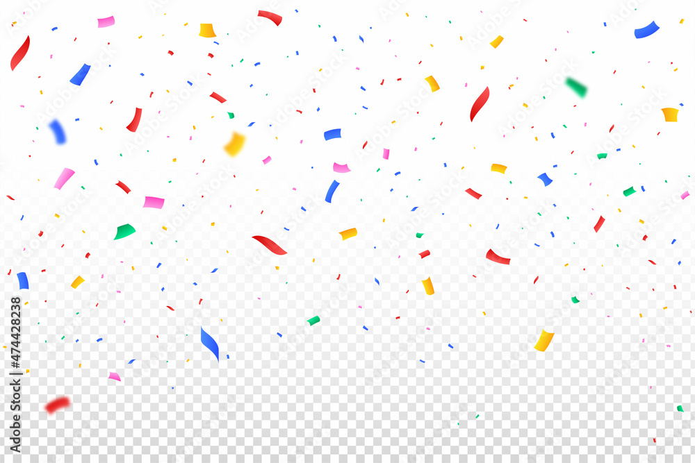 Falling Vector Confetti Glitter Tinsel Background Stock Illustration -  Download Image Now - iStock