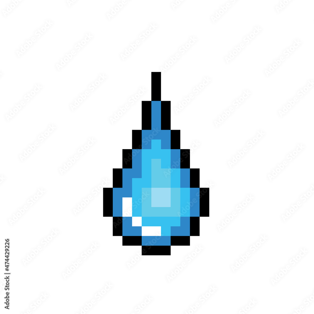 Drop Of Water Pixel art Illustration Stock Vector Adobe Stock Drop Of Water Pixel art Illustration Stock Vector Adobe Stock