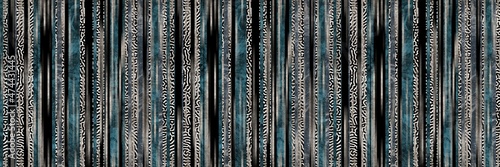 Seamless tribal ethnic stripe grungy border surface pattern design for print. High quality animal fur skin inspired illustration. Faded rug or carpet like cover graphic tile. Thick line textures.