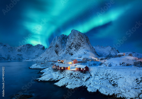 Платно Aurora Borealis, Lofoten islands, Norway