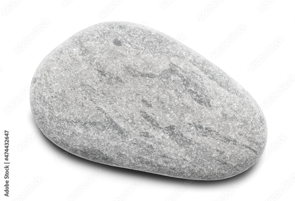 Pebble. Smooth gray sea stone isolated on white background with shadows, clipping path for isolation without shadows on white Pebble. Smooth gray sea stone isolated on white background with shadows, clipping path for isolation without shadows on white
