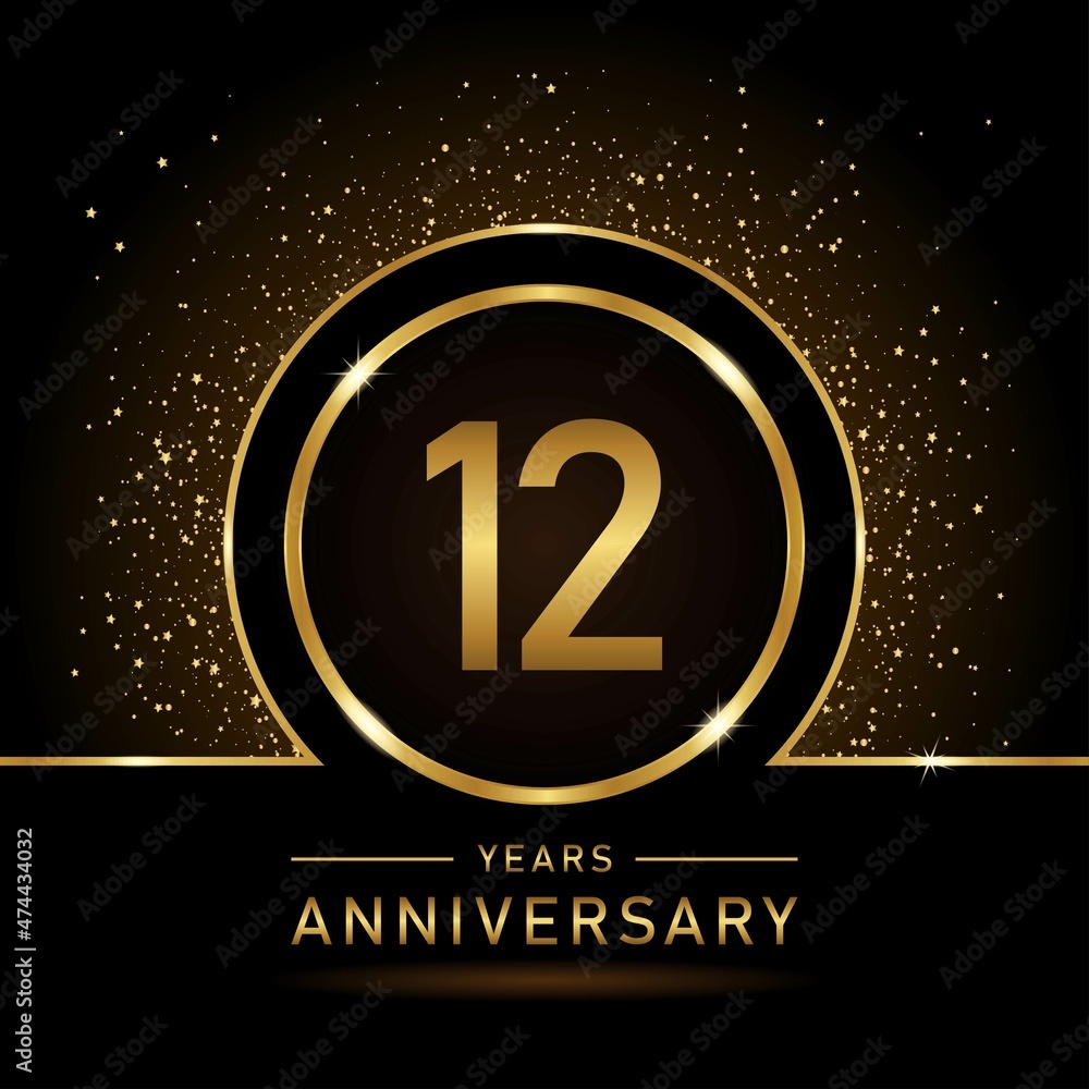12th anniversary logo. Golden anniversary celebration logo design for booklet, leaflet, magazine, brochure poster, web, invitation or greeting card. rings vector illustrations. 12th anniversary logo. Golden anniversary celebration logo design for booklet, leaflet, magazine, brochure poster, web, invitation or greeting card. rings vector illustrations.