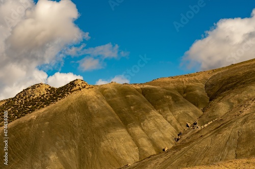 Crests and cliffs of the Badlands of Gorafe - Granada. photo