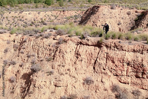 Crests and cliffs of the Badlands of Gorafe - Granada. photo