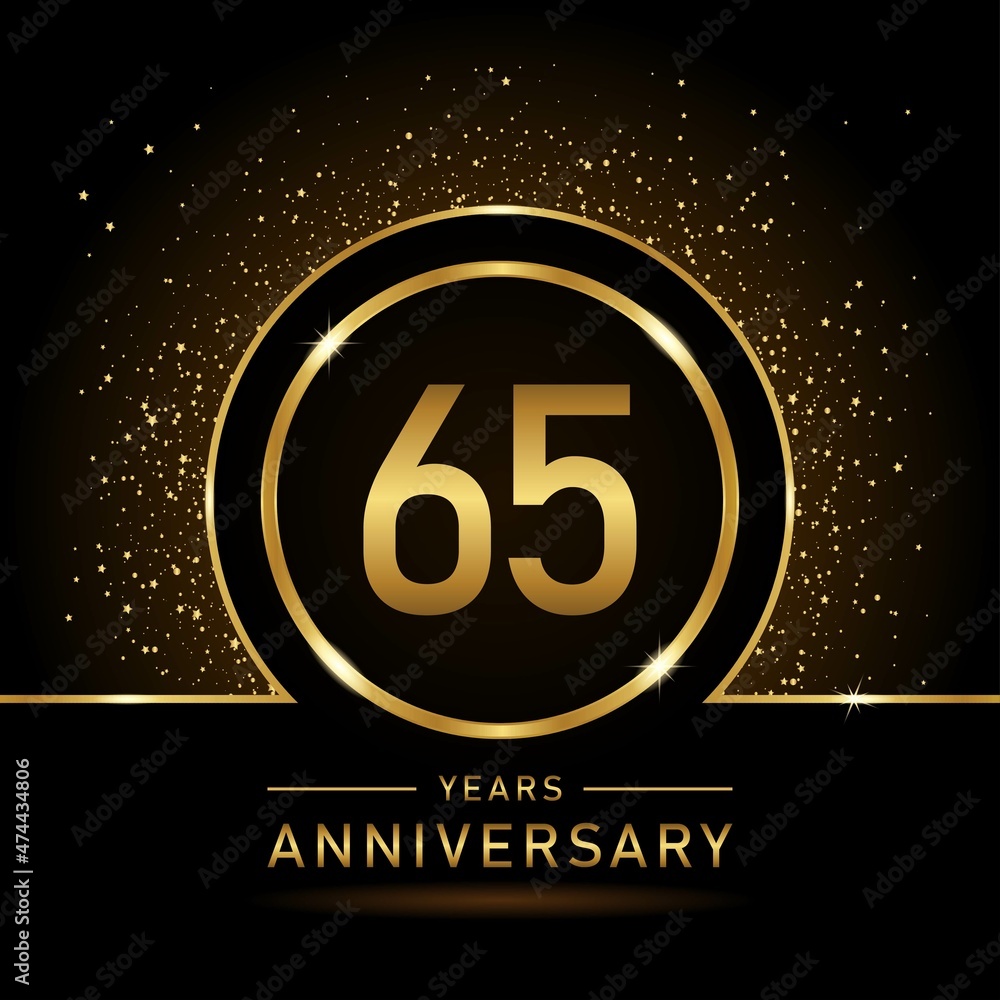 65th anniversary logo. Golden anniversary celebration logo design for ...